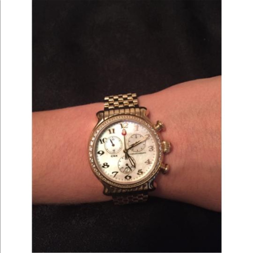 Michele CSX-36 gold watch